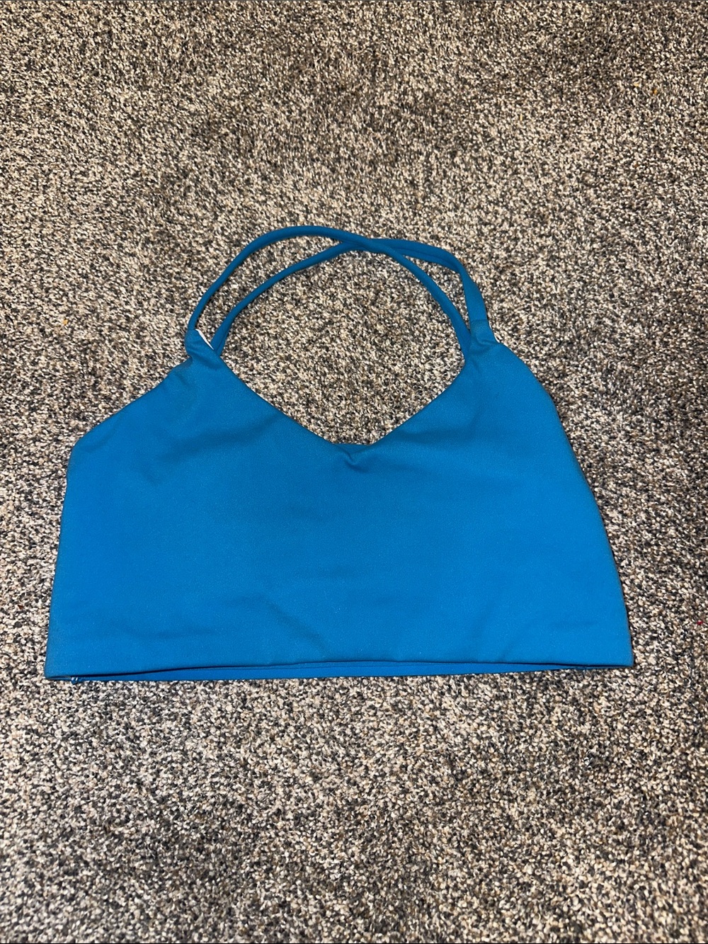 Blue Women's Strappy Sports Bra
